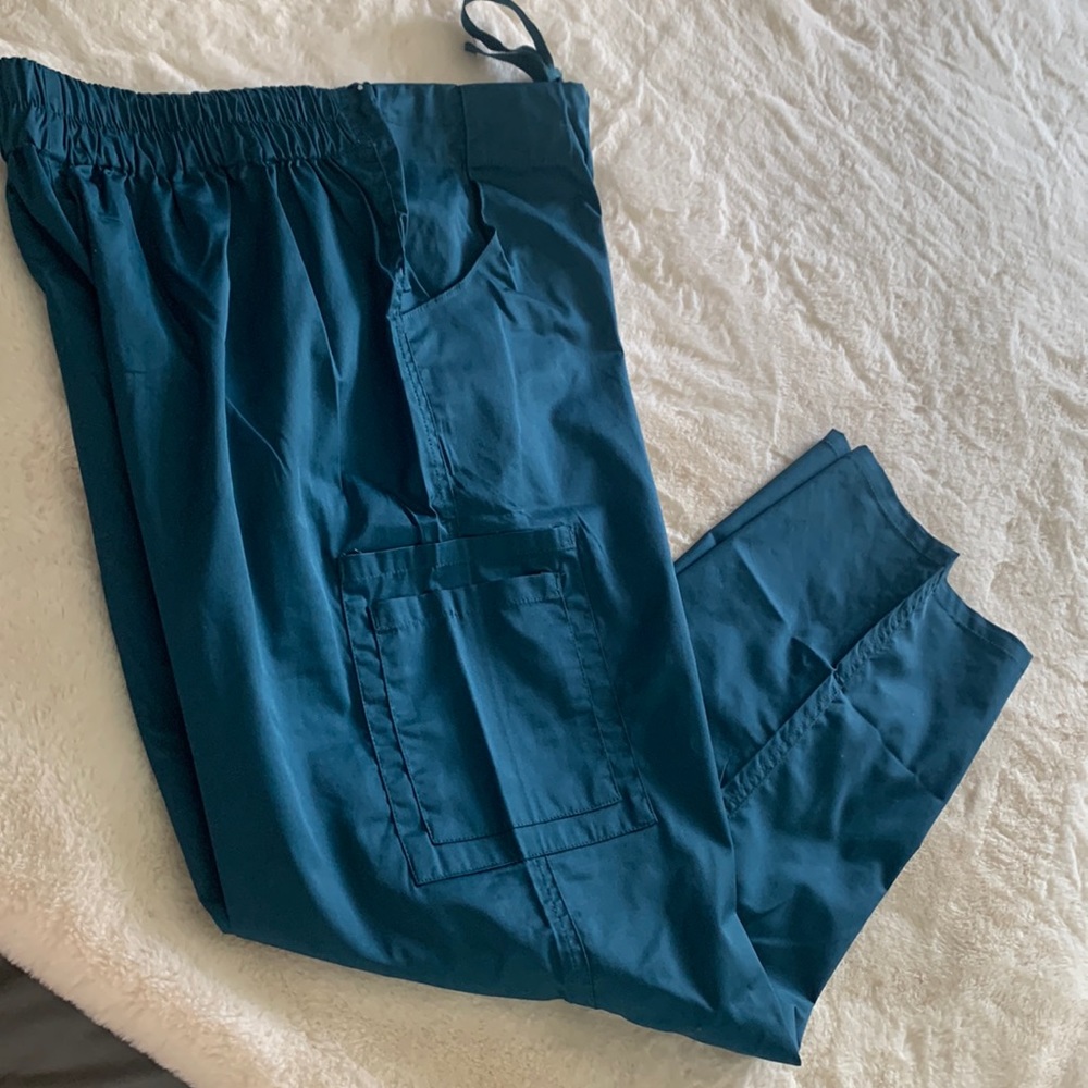 Carribean Blue Cargo Pants Scrubs